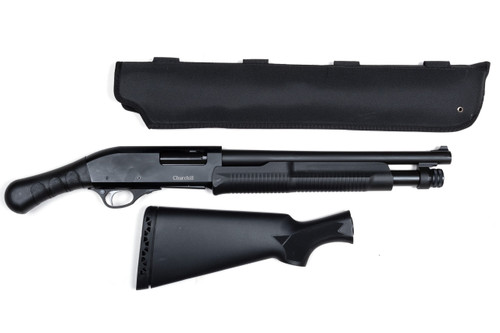 ACTION	
PUMP ACTION

Barrel Finish	
BLUED

BARREL LENGTH	
15"

CALIBRE	
12 GA

CLASSIFICATION	
NON RESTRICTED

MANUFACTURER	
CHURCHILL

STOCK	
SYNTHETIC

FIREARM TYPE	
SHOTGUN