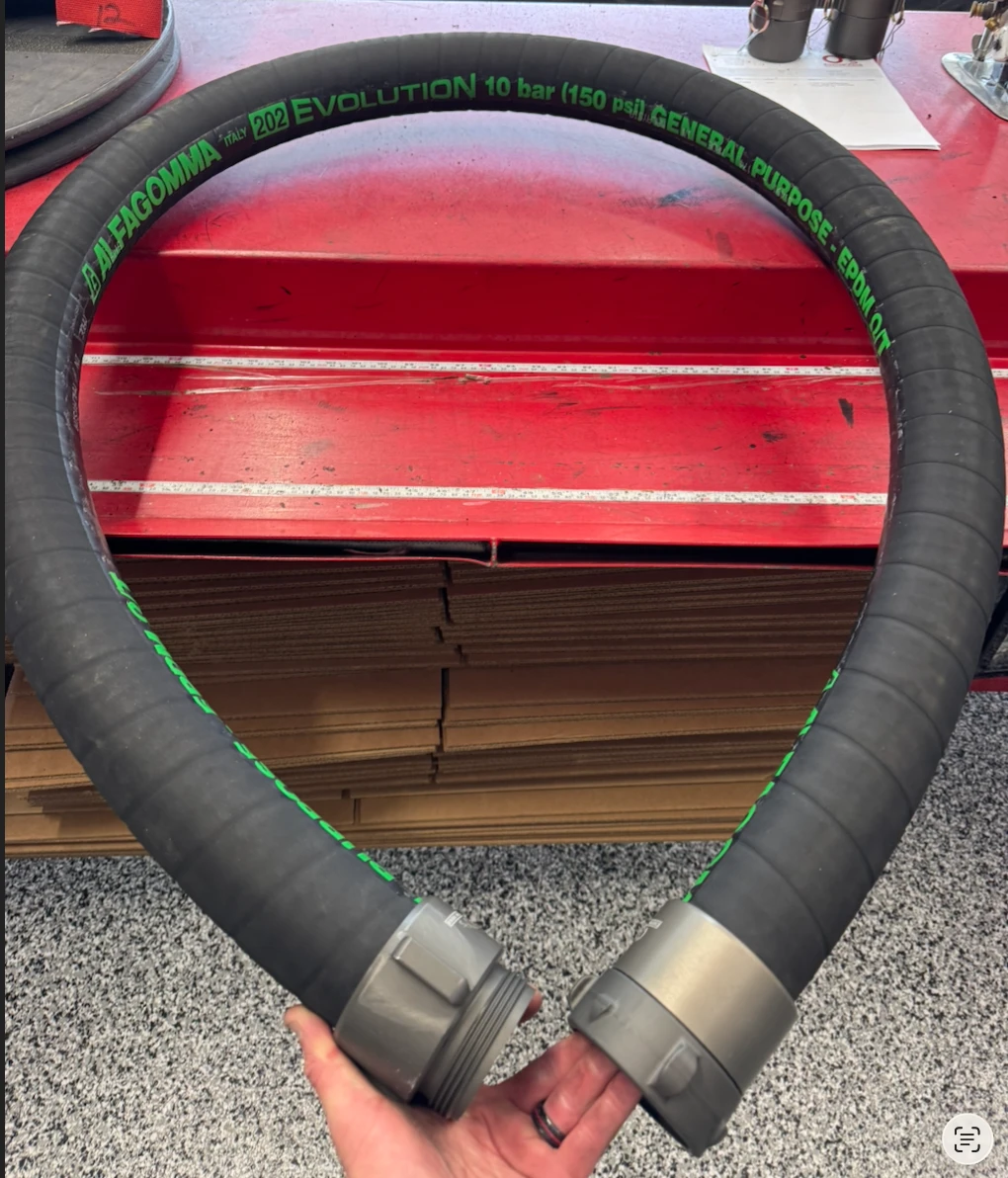 1 1/2" Custom Rubber Suction Hose @ 5ft
