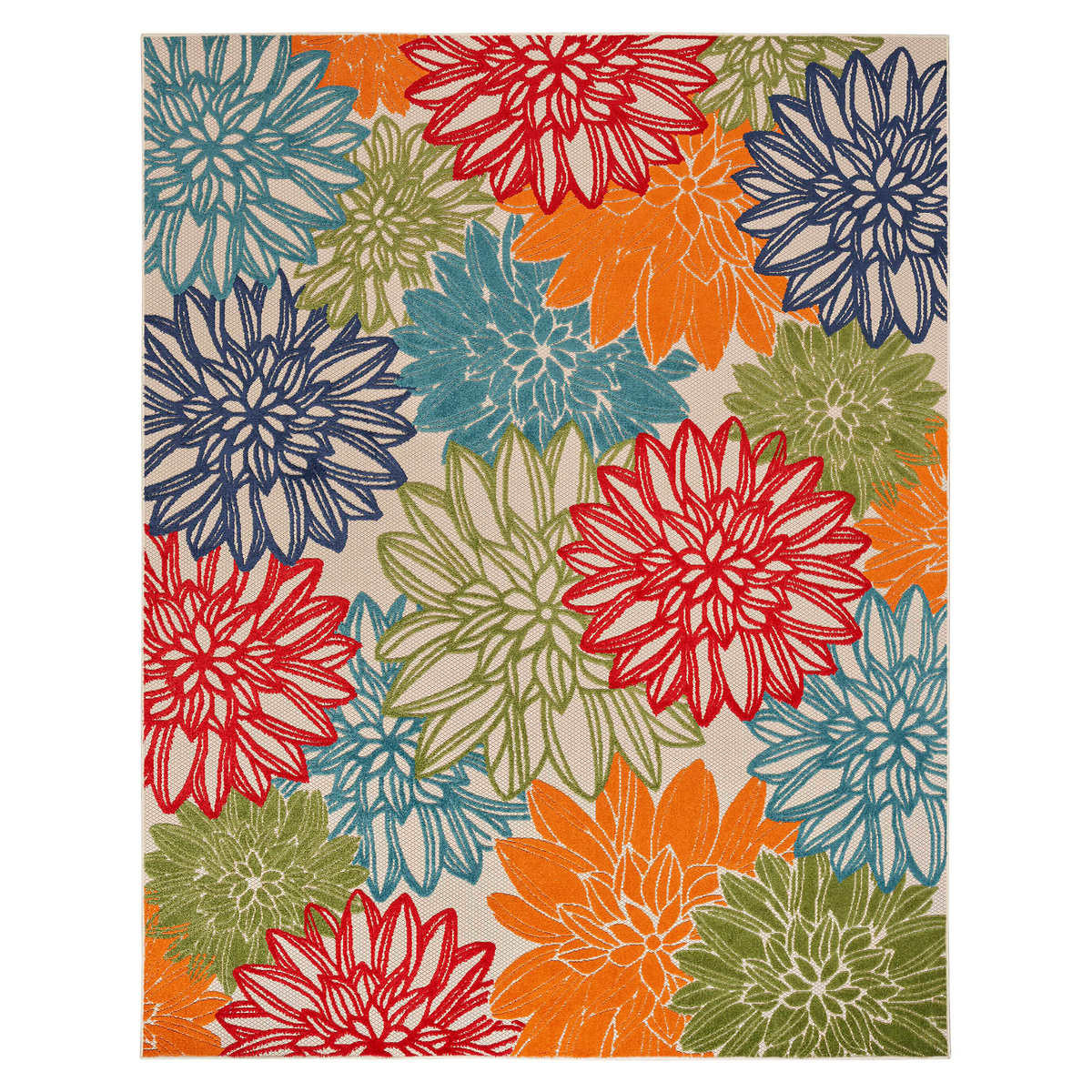 Veranda IndoorOutdoor Area Rug , Bloom 8X10 iLIKENEW