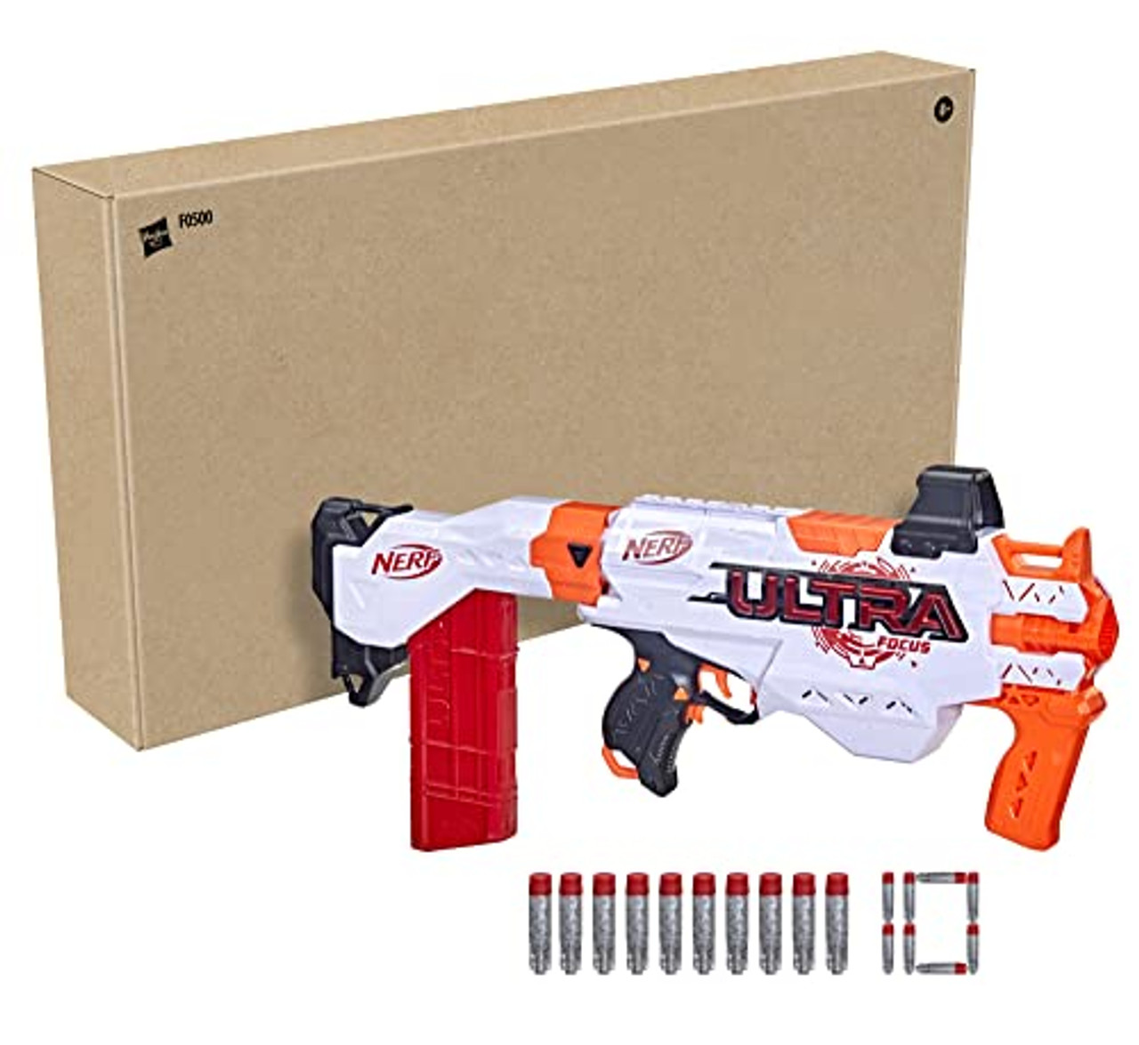 NERF Ultra Focus Motorized Blaster, 10-Dart Clip (Amazon