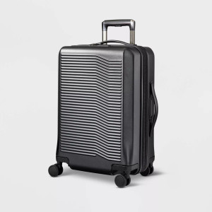 Signature Hardside Carry On Spinner Suitcase Black - Open Story Signature Hardside Carry On Spinner Suitcase Black - Open Story