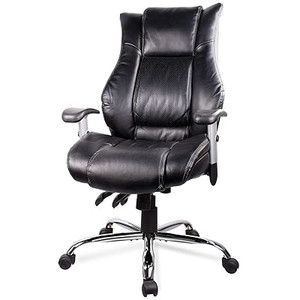 Smugdesk Executive Office Ergonomic Heavy Duty Computer Bonded Leather Adjustable Desk Chair, Swivel Comfortable Rolling, Black Smugdesk Executive Office Ergonomic Heavy Duty Computer Bonded Leather Adjustable Desk Chair, Swivel Comfortable Rolling, Black