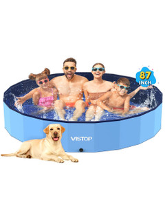LOT of 10 VISTOP Jumbo Foldable Dog Pool, Hard Plastic Shell Portable Swimming Pool for Dogs Cats and Kids Pet Puppy Bathing Tub Collapsible Kiddie Pool (87inch.D x 15.7inch.H, Blue) LOT of 10 VISTOP Jumbo Foldable Dog Pool, Hard Plastic Shell Portable Swimming Pool for Dogs Cats and Kids Pet Puppy Bathing Tub Collapsible Kiddie Pool (87inch.D x 15.7inch.H, Blue)