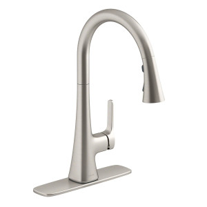 Kohler Guild Pull-down Kitchen Sink Faucet with Three-function Sprayhead Kohler Guild Pull-down Kitchen Sink Faucet with Three-function Sprayhead