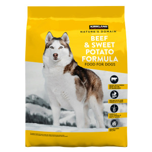 Kirkland Signature Nature's Domain Beef & Sweet Potato Dog Food 35 lb. Kirkland Signature Nature's Domain Beef & Sweet Potato Dog Food 35 lb.