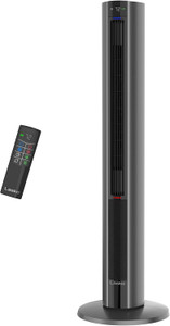 Lasko Oscillating All Season Tower Fan and Space Heater in One for Home with Adjustable Thermostat, Overheat Protection, 4 Fan Speeds, 3 Heat Settings and Remote, 42 Inches, 1500W, Gray, FH515