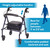LOT OF 50 Carex Steel Rollator Transport Walker with Padded Seat, 6" Wheels & Storage Pouch, 350 lb LOT OF 50 Carex Steel Rollator Transport Walker with Padded Seat, 6" Wheels & Storage Pouch, 350 lb
