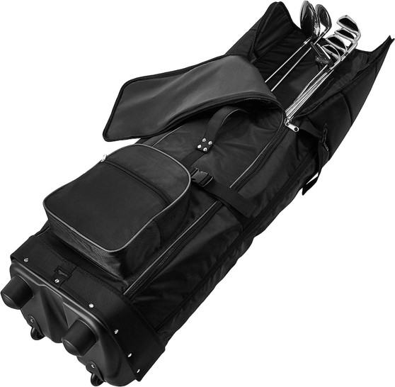 Soft-Sided Foldable Golf Travel Bag - Black
