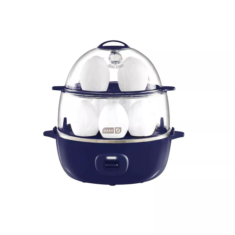 Dash Rapid Egg Cooker with Auto Shut Off Feature for Hard Boiled, Poached and Scrambled Eggs, 12 Eggs Capacity