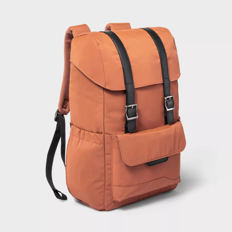 Fitted Flap Backpack Amber Brown - Open Story Fitted Flap Backpack Amber Brown - Open Story