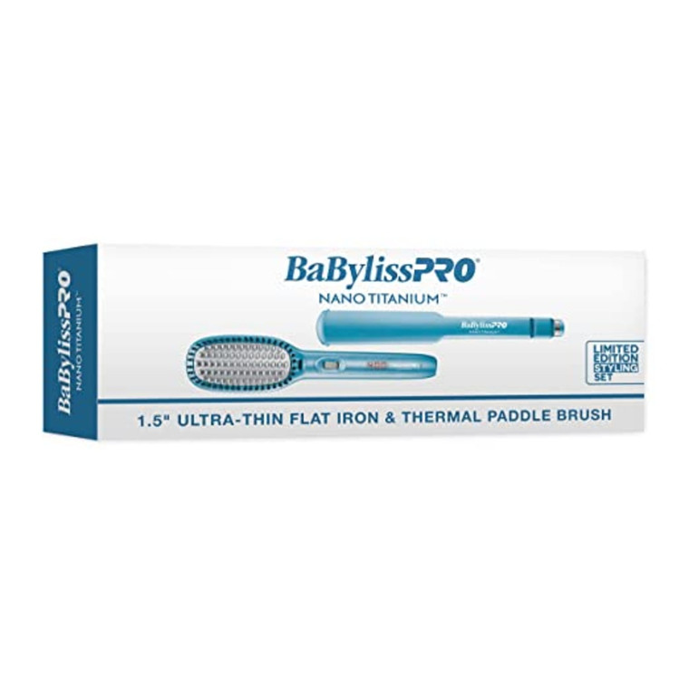 LOT of 6 BaByliss PRO 1 1/2in Ultra thin Nano Titanium Flat Iron and Ionic Thermal Paddle Brush Pre