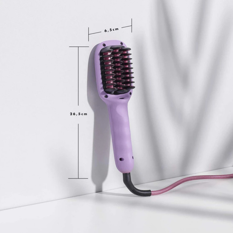 ikoo E-Styler Jet Hair Brush for Women, Travel Size, Ion Thermal and Ceramic with Memory Function, Auto-Off, Custom Temperature, and Rotating Power Cable - Lavender Macaron