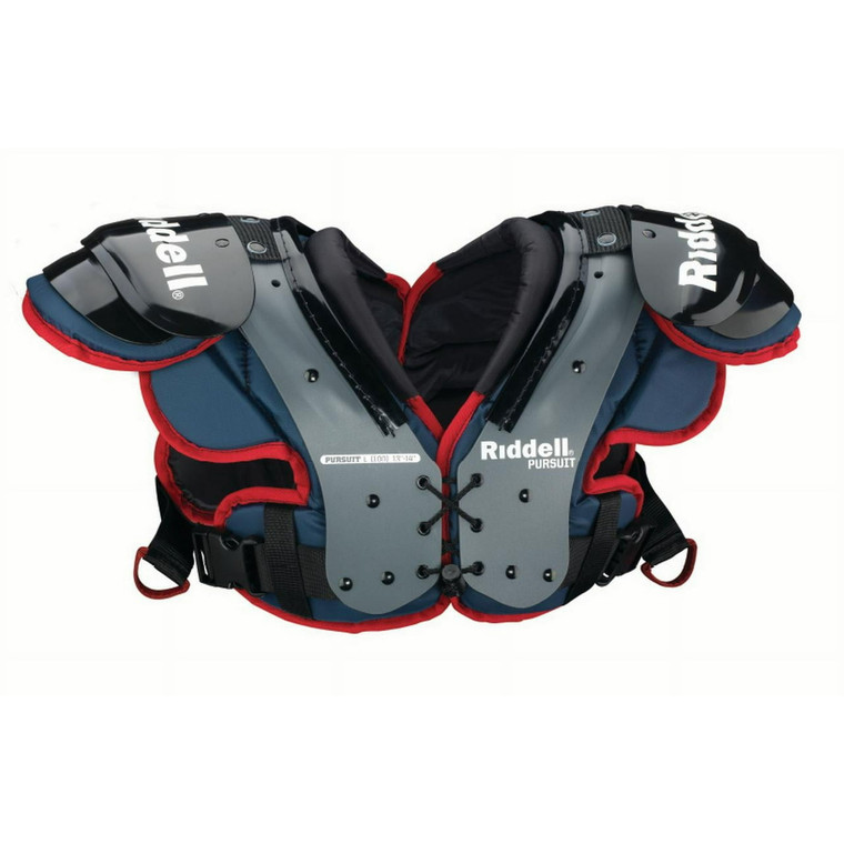 Riddell Pursuit Youth Football Shoulder Pad, Blue/Red, Large