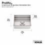 QTY 8  KOHLER Prolific 23 Inch Workstation Stainless Steel Single Bowl Kitchen Sink with Included Accessories, 10 Inches Deep, 18 Gauge, Undermount Installation K-23650-NA