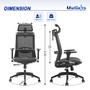 New in Box Ergonomic Mesh Office Chair, High Back, Headrest, Adjustable Armrest, Lumbar Support, Tilt Function, Full Mesh