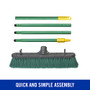 Quickie Bulldozer Multi-Surface Push Broom 18 inch, Indoor and Outdoor Cleaning, Dirt, Debris