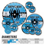 2- PACK Spyder Diamond Bite 4-in Diamond Cup Wheel  Model #14131