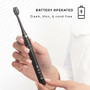 Gleem Electric Toothbrush, Battery Powered, Soft Bristles, Black and White (2 pk)