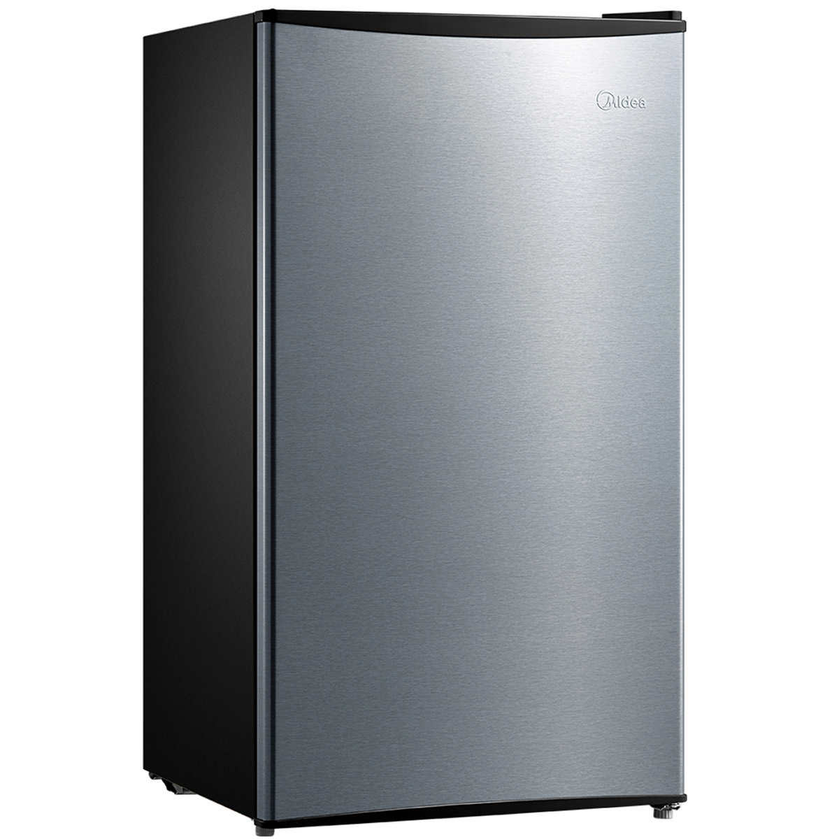 Midea Compact Refrigerator 2-Door 4.5 Cu ft, Black and Silver Mrm45d3asl, Size: 51 in