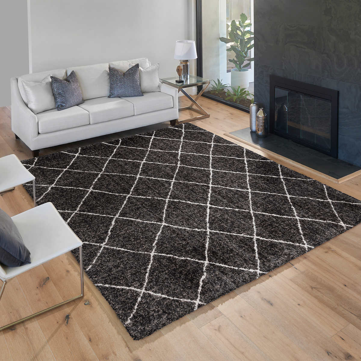 Thomasville Bali Cloud Plush Shag, Marrah Gray 8X10 iLIKENEW