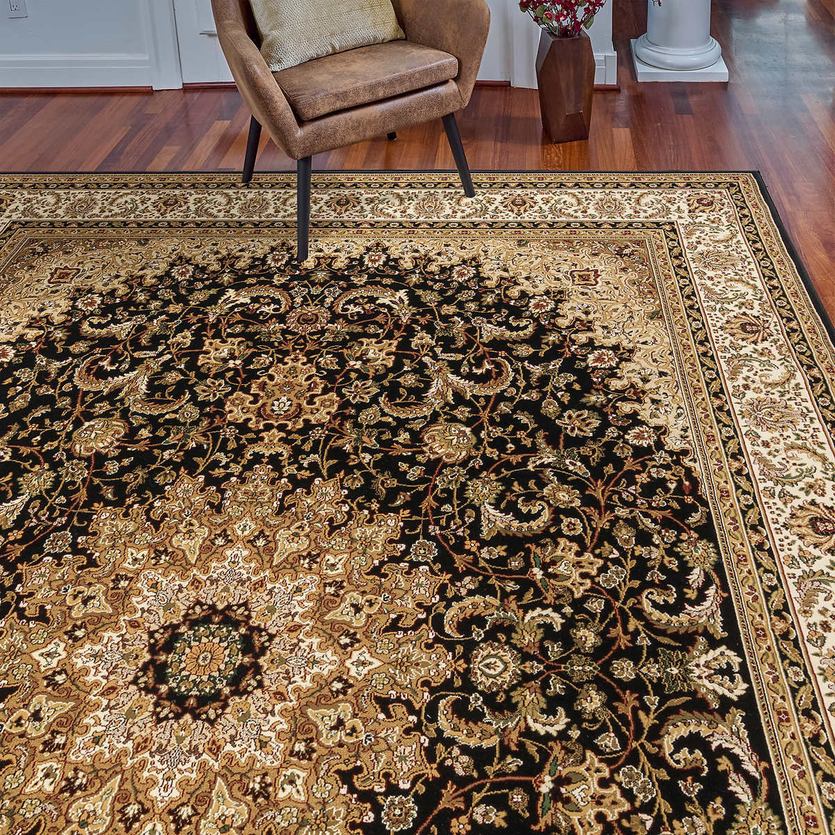 Thomasville Timeless Classic Area Ru Collection, Willington Black 5x7