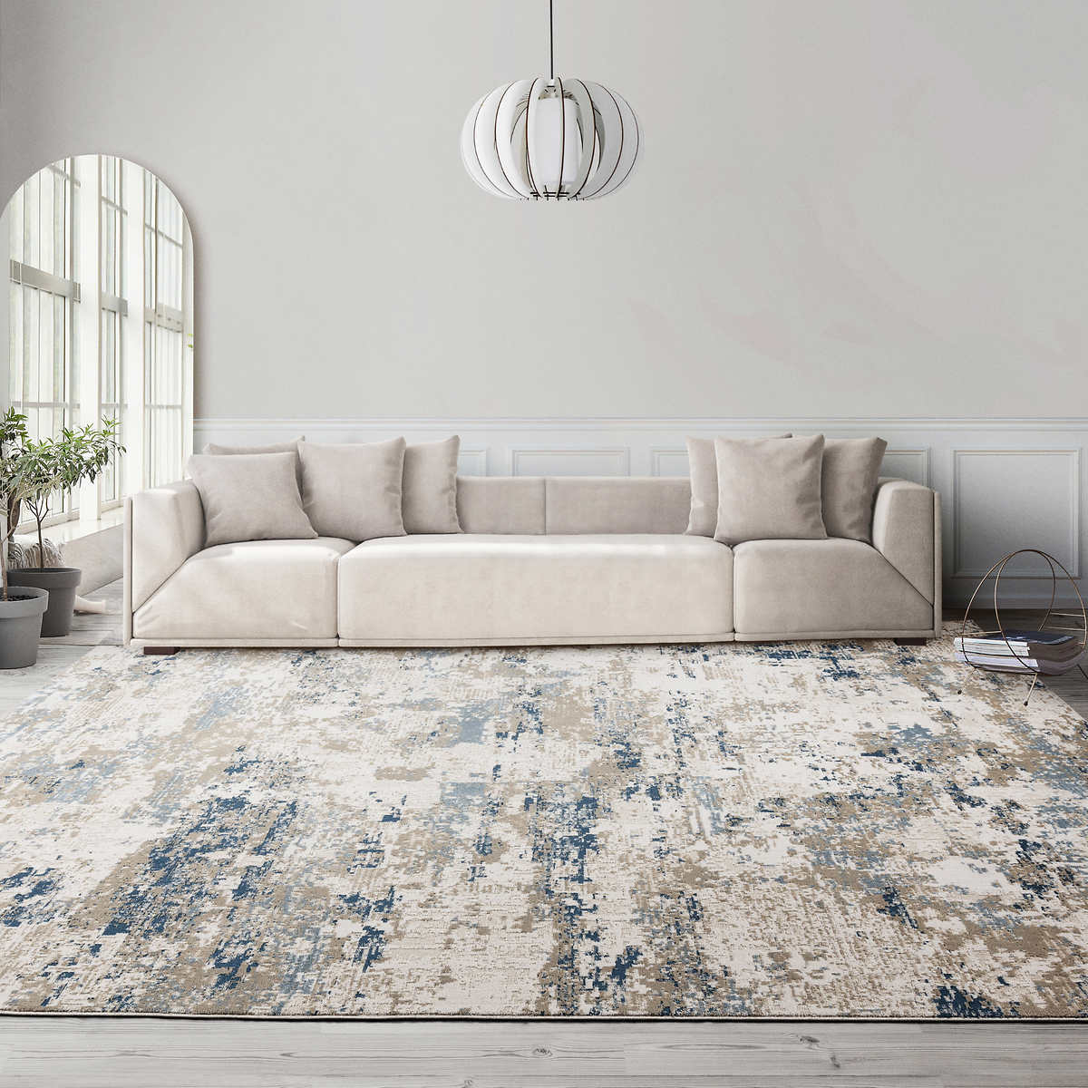 Eden Area Rug TEAGAN BEIGE 5X7 iLIKENEW