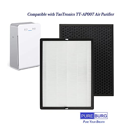 PUREBURG Replacement True HEPA Filter Compatible with TaoTronics TT