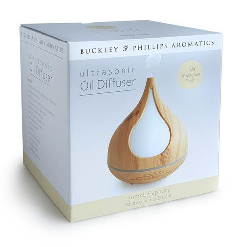 BP Ultrasonic Oil Diffuser - Light Woodgrain Finish 300ml