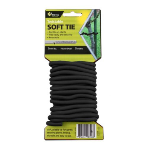 Twistable Soft Tie Heavy Duty 7mm X 5mm Black