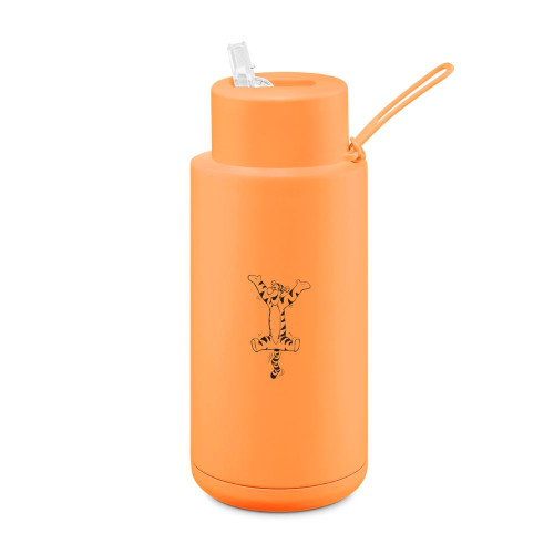 Ceramic Reusable Bottle (Disney - Tigger) 34oz / 1lt Neon Orange