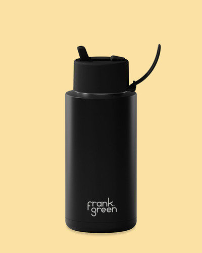Ceramic Reusable Bottle (Straw) 34oz / 1lt Midnight