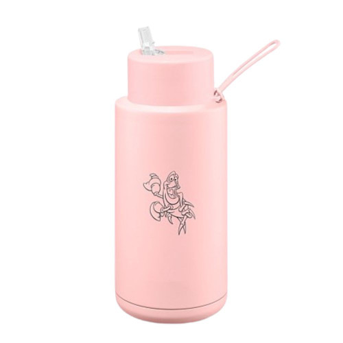 Ceramic Reusable Bottle (Disney - Sebastian) 34oz / 1lt Blushed