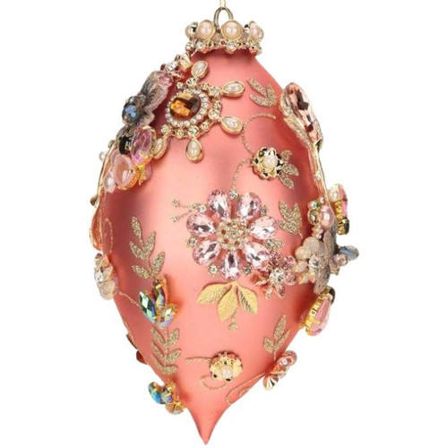 Ornament - King's Jewels Faberge Jeweled Egg 5" Copper Ornament - King's Jewels Faberge Jeweled Egg 5" Copper