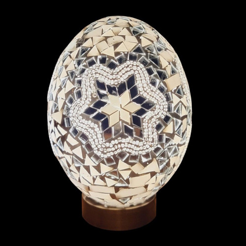 Lamp - Glass Mosaic Egg 23x15cm E1008