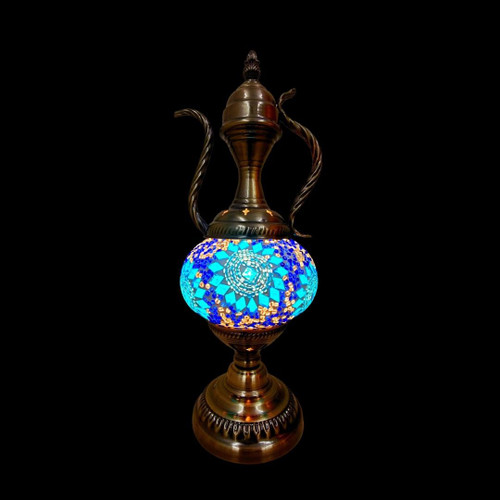 Lamp - Glass Mosaic Teapot 37x13cm 13145