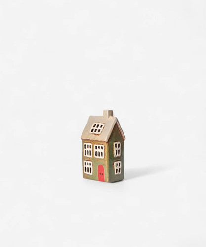 Alsace Tea Light House Christmas Small Green