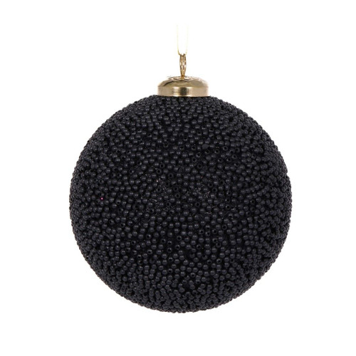 Caviar Bauble 10cm Black