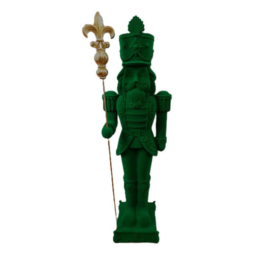 Nutcracker Resin Flocked 100cm Green