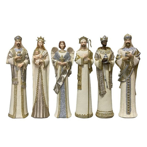 Resin Nativity Set/6 Tall 37cm Multi