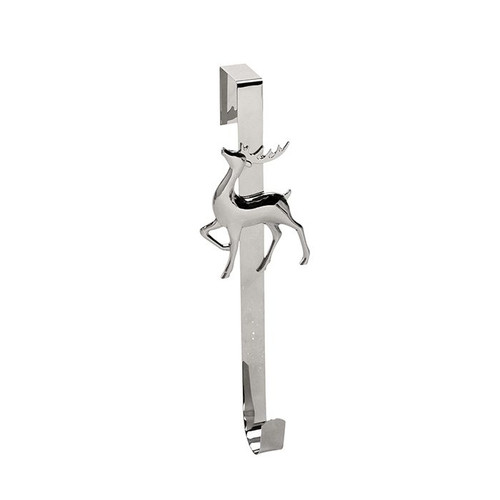 Metal Wreath Holder - Deer  Silver
