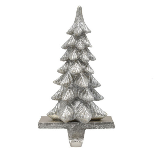 Resin Stocking Holder 'Tree' 21cm Silver
