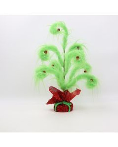 Green Furry Curly Tree 38cm
