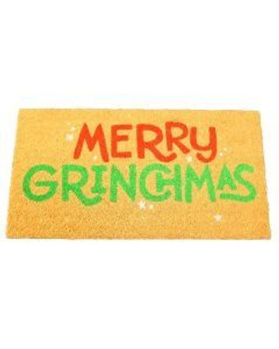 Grinch Doormat - "Merry Grinchmas'