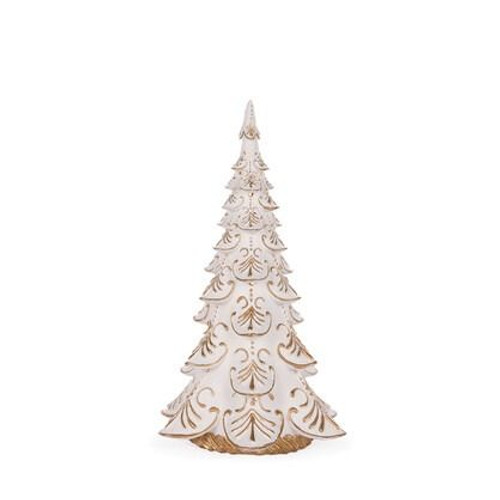 LED White Gingerbread Tree 41cm White