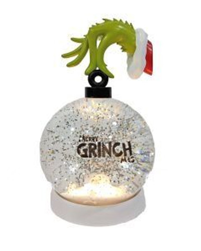 Grinch Bauble Lantern White