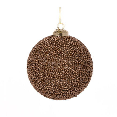 Caviar Bauble 10cm Copper