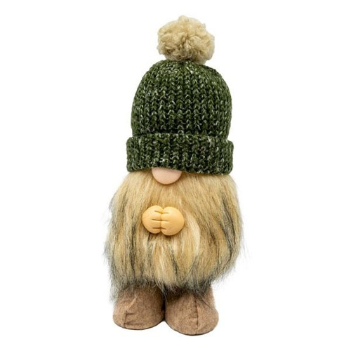 Fabric Green Hat Gnome 34cm Natural