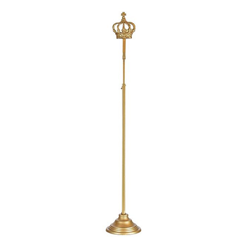 Metal Wreath Stand - Crown 73cm Gold