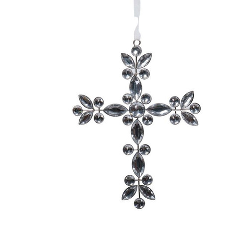 Jewel Cross 16.5cm Silver