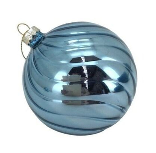 Bauble - Shiny Ball Blue 10cm Blue